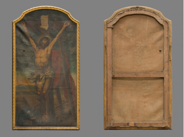 restauro quadro Crocifissione